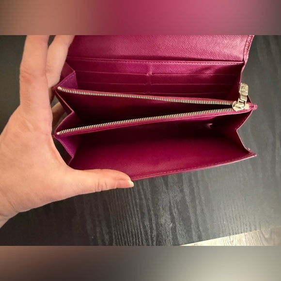 LOUIS VUITTON Portefeuille Sarah Long Wallet M60317 Epi Fuchsia Pink LV - Picture 6 of 13